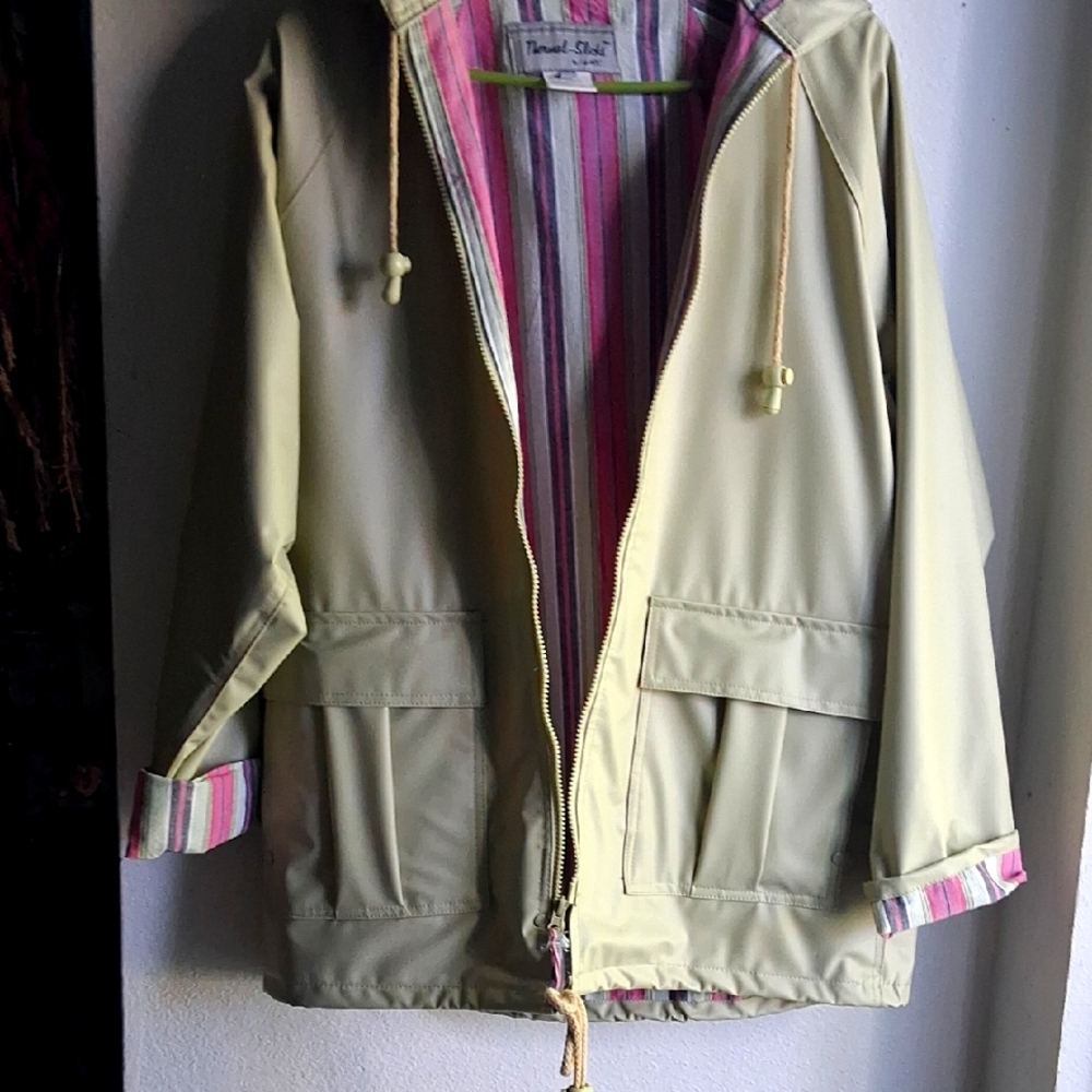 Striped Lined Hooded Jacket